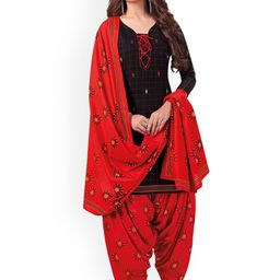 MIRAAN Floral Printed V-Neck Pure Cotton Kurta with Patiala & With Dupatta-picture-13