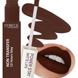 FORFOR Powerstay Non-Transfer Waterproof Liquid Matte Lipstick 5ml - Cocoa Brown 16-56