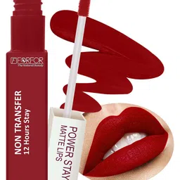 FORFOR Powerstay Non-Transfer Waterproof Liquid Matte Lipstick 5ml - Peppy Red 22-50