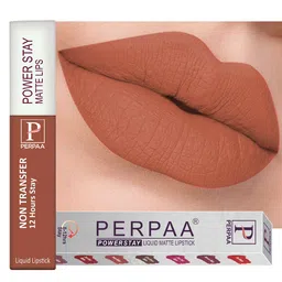 PERPAA Power Stay Non Transfer 12 Hours Stay Matte Liquid Lipstick 5 ml - Nude 21-0