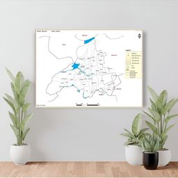 Wallpics White & Blue Printed Waterproof Wall Sticker-image-66