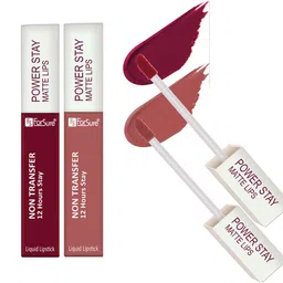 ForSure Set of 2 Power Stay Non Transfer 12Hrs Stay Liquid Lipstick 4 ml each - 09 & 21-13