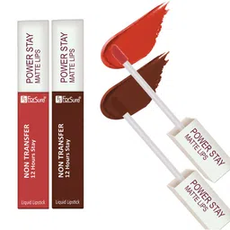 ForSure Set of 2 Power Stay Non Transfer 12Hrs Stay Liquid Lipstick 4 ml each - 01 & 16-9