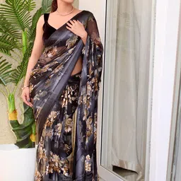Sanwariya Silk Floral Satin Saree-12