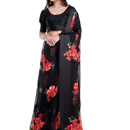 Sanwariya Silk Floral Printed Satin Saree-image-46