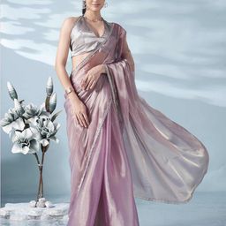 Tikhi Imli Sequinned Satin Saree-image-48