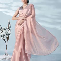 Tikhi Imli Sequinned Satin Saree-image-5