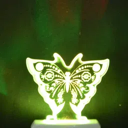 NMII Blue & Green Printed Acrylic 3D Illusion Plug Night Lamp-58