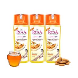 ROSA Set Of 3 Honey & Almond Lotion With Vitamin -E For Deep Hydration -100ml Each-27