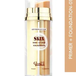GLAM21 2-in-1 Skin Oil-Free Long-Lasting Make Up Base Foundation 60ml - Ivory 01-37