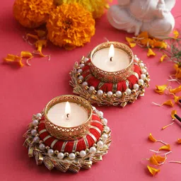 Aapno Rajasthan Set Of 2 Decorative Diyas-20