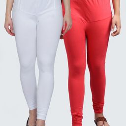 GRACIT Women Pack Of 2 Solid Churidar-Length Leggings-image-80