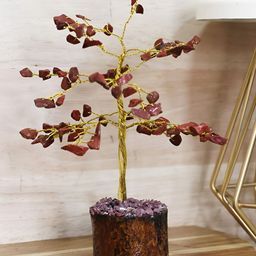 Shubhanjali Red Jasper Crystal Stone Tree Showpiece-image-59