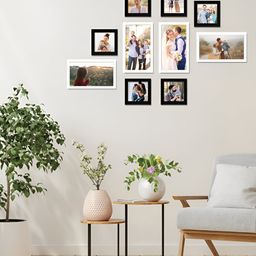 Stuthi Arts White & Black 10 Pieces Wood Wall Photo Frames-19