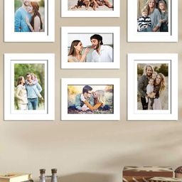 Art Street Set Of 7 White Solid Photo Frames-8