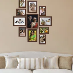 Stuthi Arts Brown 11 Pieces Wood Wall Photo Frames-image-60