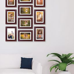 Stuthi Arts Brown 10 Pieces Wood Wall Photo Frames-image-29