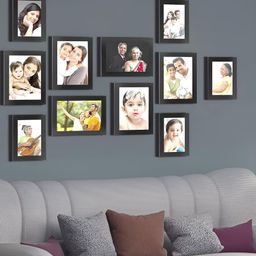 Stuthi Arts Black 11 Pieces Wood Wall Photo Frames-36