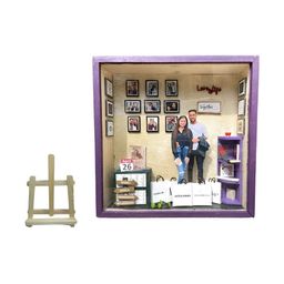 khushi kart Beige & Black 8 to 12 Pieces Acrylic Table Photo Frames-1