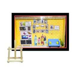 khushi kart Black & Yellow 8 to 12 Pieces Acrylic Table Photo Frames-image-26