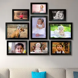 Kuber Industries Set Of 9 Black Collage Photo Frames-25
