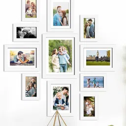 Art Street Set Of 11 White Solid Wall Photo Frames-52