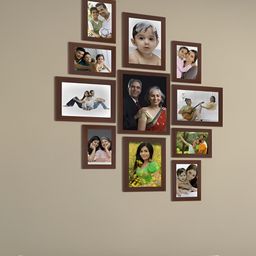 Stuthi Arts Brown 11 Pieces Wood Wall Photo Frames-image-84