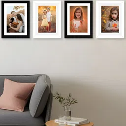 Stuthi Arts Black 4 Pieces Wood Wall Photo Frames-image-41
