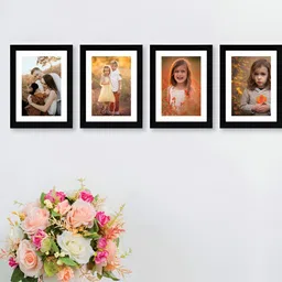Stuthi Arts Black 4 Pieces Wood Wall Photo Frames-image-38