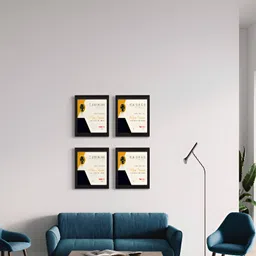 Stuthi Arts Black 4 Pieces Wooded Wall Photo Frames-image-98