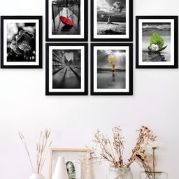 Stuthi Arts Black 6 Pieces Wood Wall Photo Frames-15