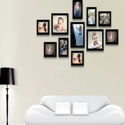 ArtzFolio Black 11Pcs Wooden Wall Photo Frames-image-98