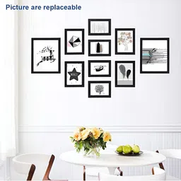 ArtzFolio Black 10Pcs Wooden Wall Photo Frames-image-81