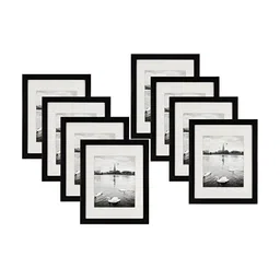 ArtzFolio Black 8Pcs Wooden Wall Photo Frames-image-13