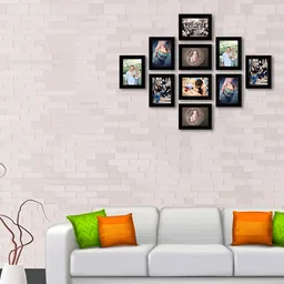 ArtzFolio Black 10Pcs Wooden Wall Photo Frames-image-58