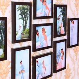 ArtzFolio Black 9 Pieces Wooden Wall Photo Frames-image-92