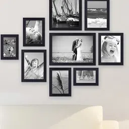 ArtzFolio Black 9Pcs Wooden Wall Photo Frames-picture-9