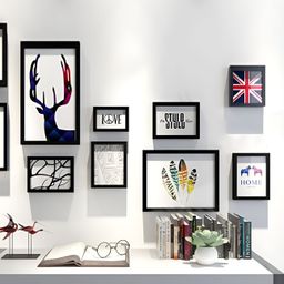ArtzFolio Black 10 Pieces Wooden Wall Photo Frames-image-38
