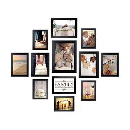 ArtzFolio Black 12Pcs Wooden Wall Photo Frames-image-99
