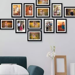 Stuthi Arts Black 12 Pieces Wooden Wall Photo Frames-image-52