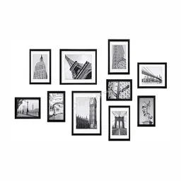 Stuthi Arts Black 10 Pieces Wooden Wall Photo Frames-picture-26