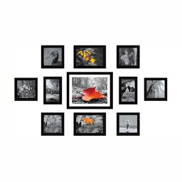 Stuthi Arts Black 9 Pieces Wood Wall Photo Frames-image-69