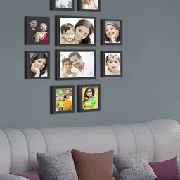 Stuthi Arts Black 10 Pieces Wood Wall Photo Frames-picture-28