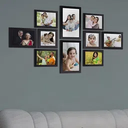Stuthi Arts Black 10 Pieces Wooden Wall Photo Frames-picture-18