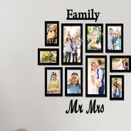 Stuthi Arts Black 10 Pieces Wood Wall Photo Frames-image-34