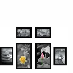 Stuthi Arts Black 8 Pieces Wooden Wall Photo Frames-image-20