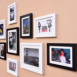 ArtzFolio Black & White 11 Pieces Wooden Wall Photo Frames-image-74