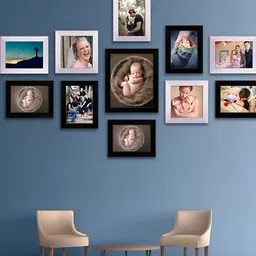 ArtzFolio Black & White 11 Pieces Wooden Wall Photo Frames-image-89