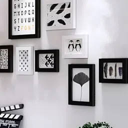 ArtzFolio  Brown & White 11Pcs Wooden Wall Photo Frames-image-38