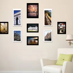 ArtzFolio White 9 Pieces Wooden Wall Photo Frames-image-85